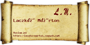 Laczkó Márton névjegykártya