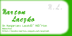 marton laczko business card